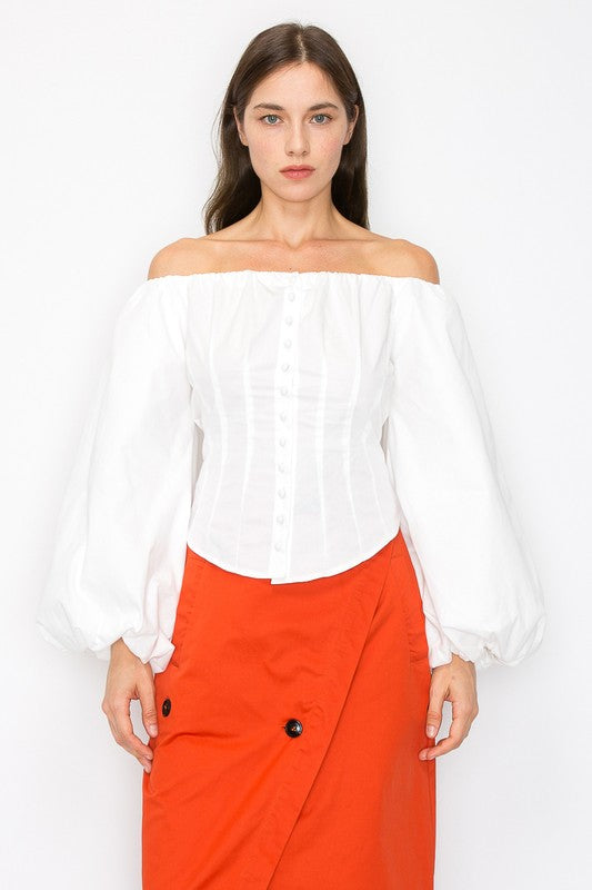 Tory Off the Shoulder Corset Top