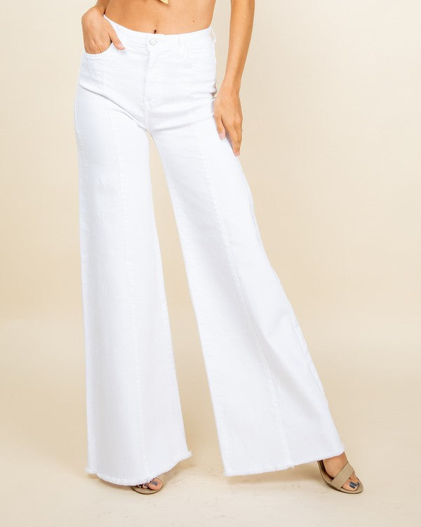 White Wide leg, Jean, denim pants, flare, jeans.