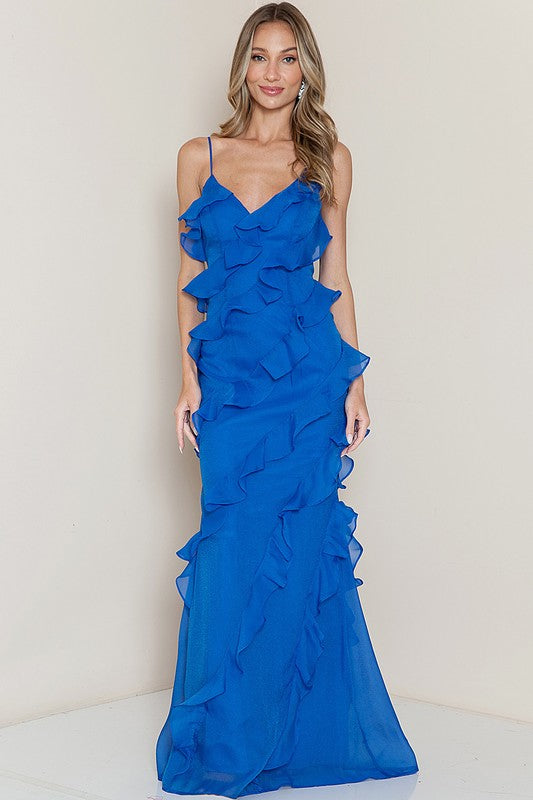 Maggie Ruffle Layered Maxi Dress