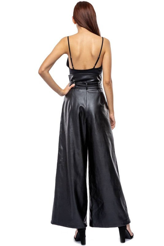 Maggie High Waist Vegan Leather Pants