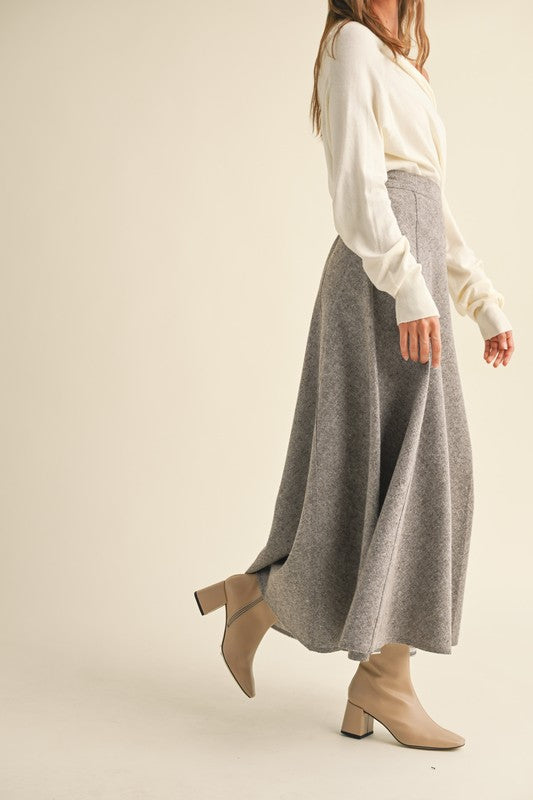 Sara Two Tones A Line Flare Skirt