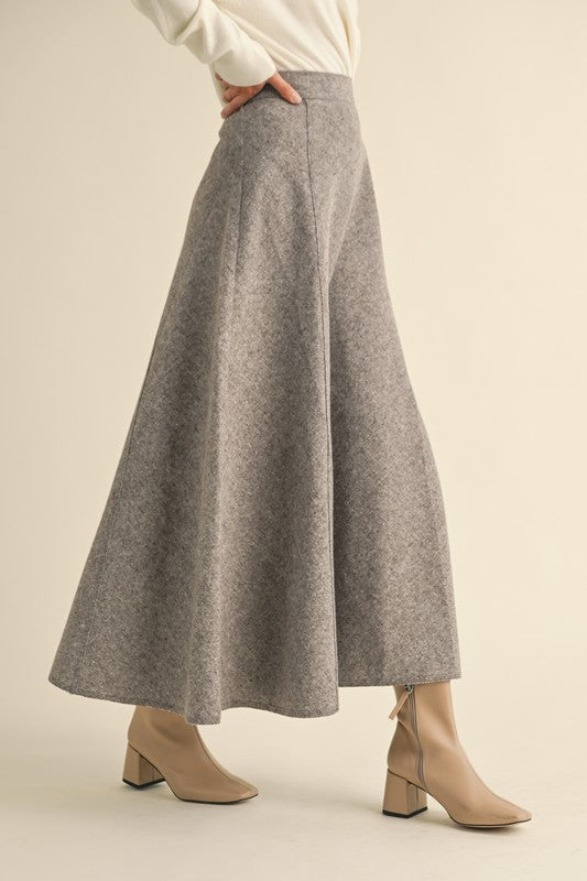 Sara Two Tones A Line Flare Skirt