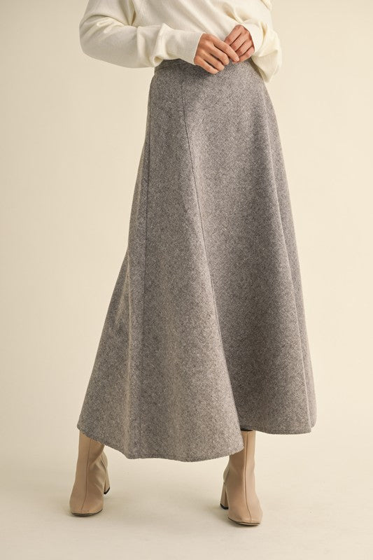 Sara Two Tones A Line Flare Skirt