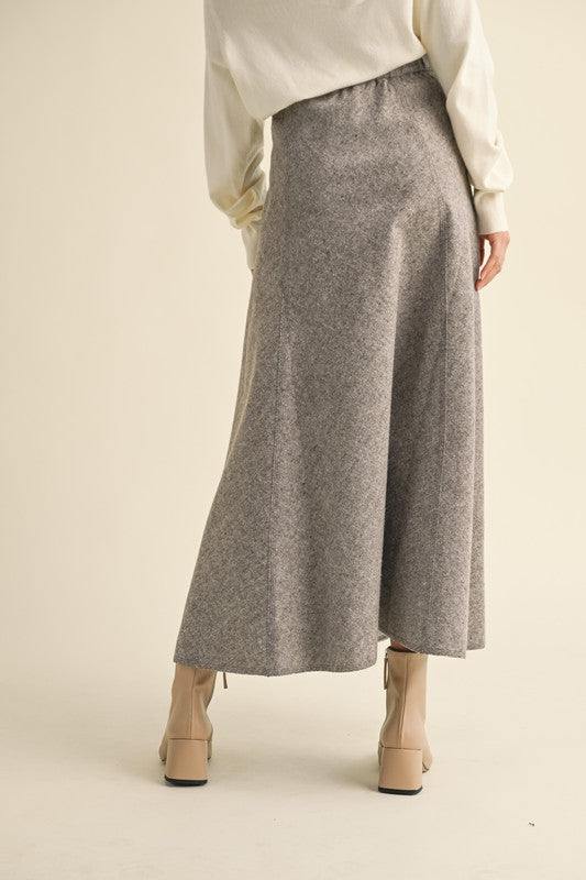 Sara Two Tones A Line Flare Skirt