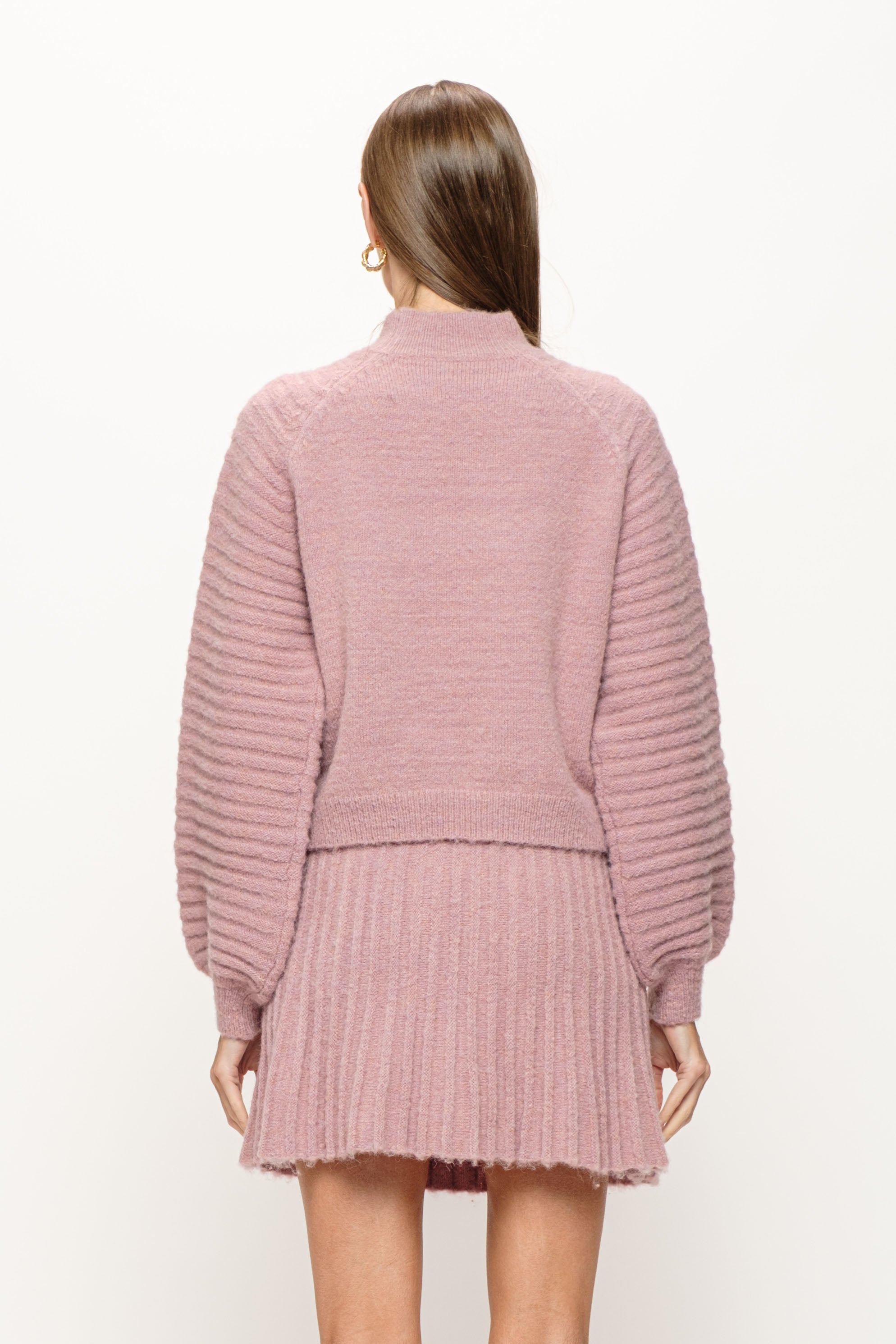 Pink BALLOON SLEEVE SWEATER