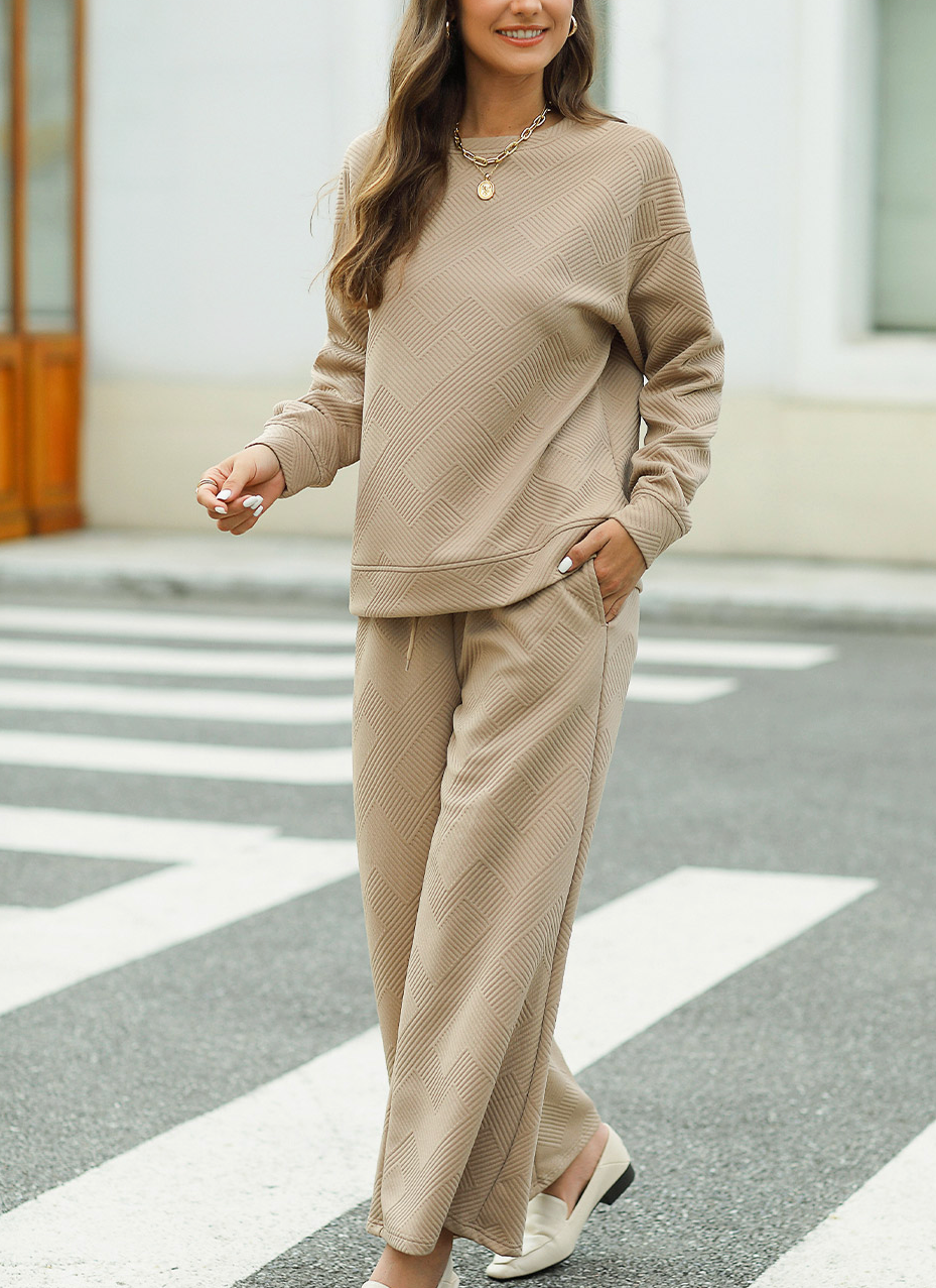 Loose Textured Slouchy Loungewear